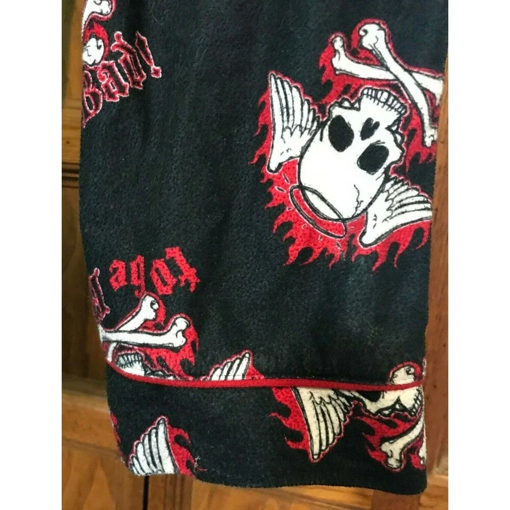JOE BOXER It's Good To Be Bad Skeleton Pajama Pant Black Polyester Kids L 10-12